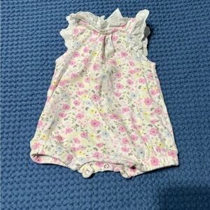 Laura Ashley Pink Floral Baby Romper